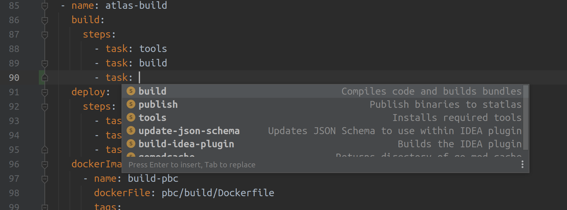 Auto-complete example in IntelliJ plugin